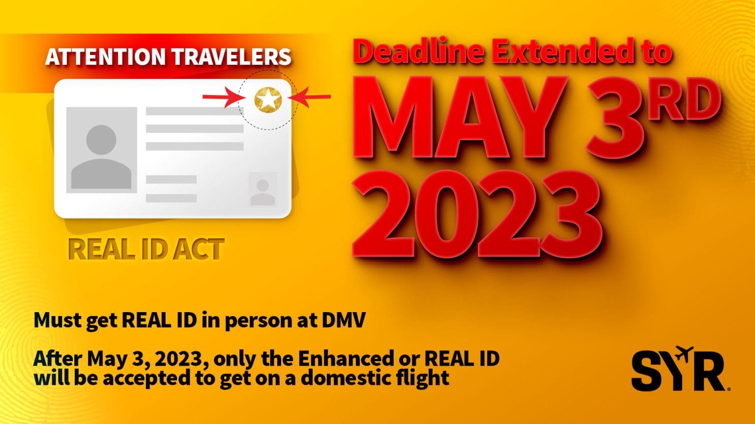 REAL ID Syracuse Hancock International AirportSyracuse Hancock